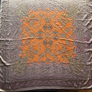 silk paisley print scarf